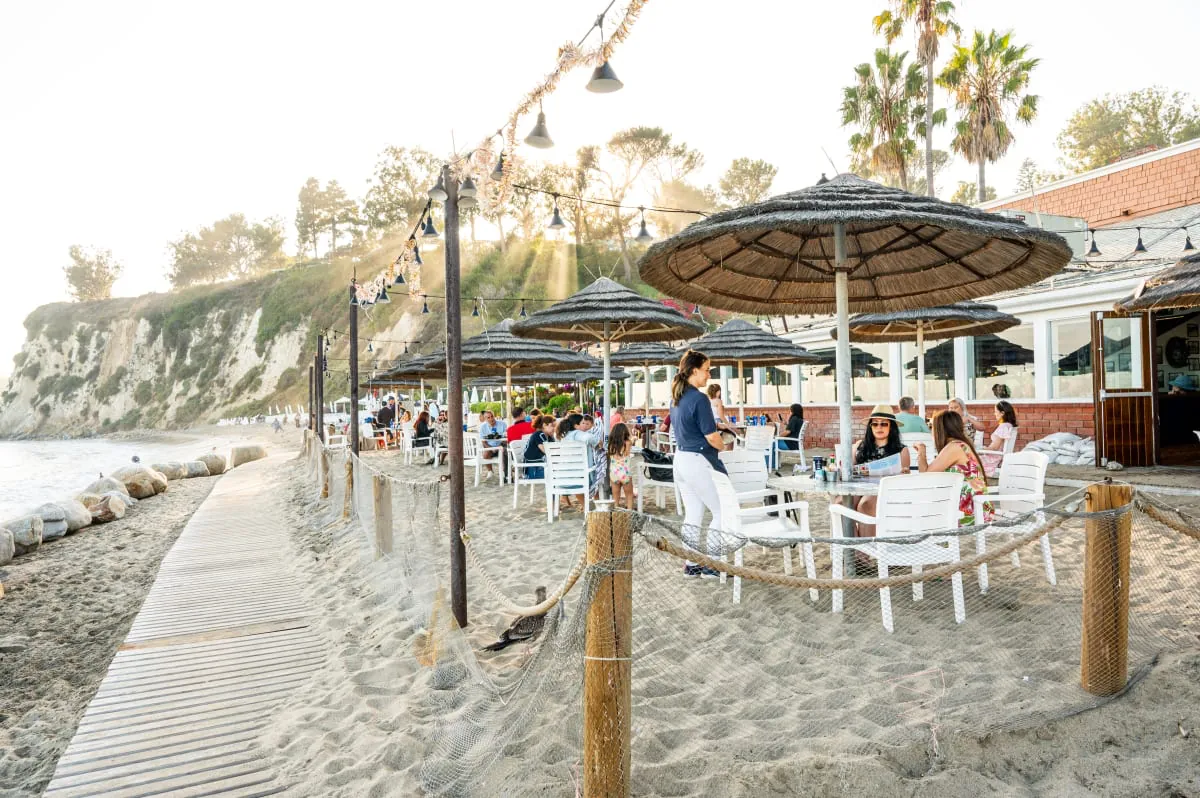 The beach cafe at Paradise Cove, Malibu