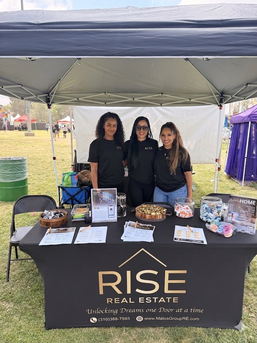 Team members volunteering at a community event